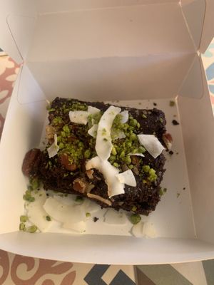 Brownie vegano  at A-Frame Oasis in El Palmar De Vejer