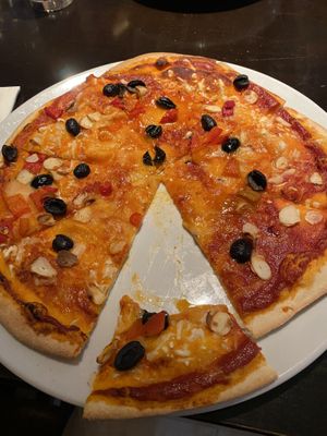 Vegan feta pizza at Cadden's Bar One in Castlebar