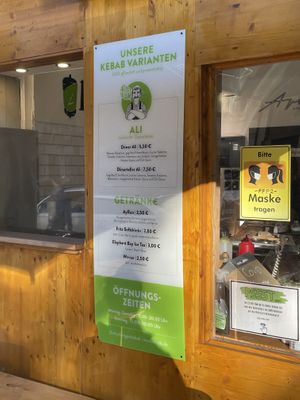 Menu at Etyok Vegan Kebab in Nuremberg