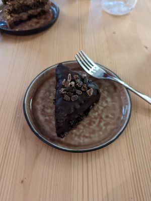 Vegane Brownie Nussecke at Etyok Vegan Kebab in Nuremberg