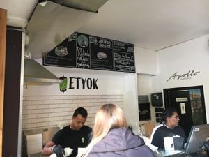 Counter at Etyok Vegan Kebab in Nuremberg