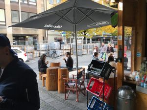 Place to eat outside at Etyok Vegan Kebab in Nuremberg