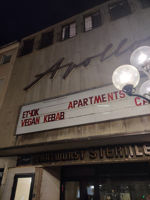 lovely sign at Etyok Vegan Kebab in Nuremberg