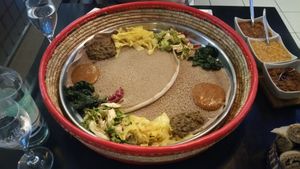 Combo platter (at Neuchatel restaurant) at Abyssinia in Sion