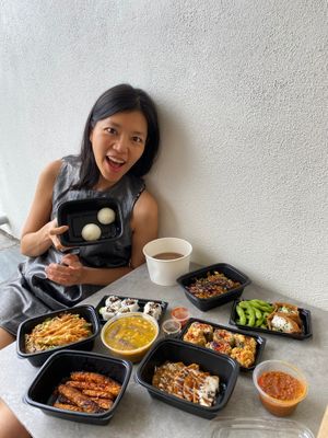 This is the Japanese Combo. We used their delivery service since we're still in the midst of the pandemic... at Cravings by WTF in Kuala Lumpur