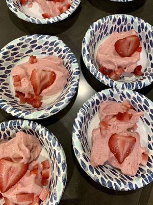 Strawberry Nice Cream  at Plant Life Journey Retreats in South Haven