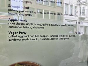 Vegan option at Cropains in Bruges