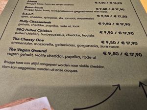 Vegan croque at Cropains in Bruges