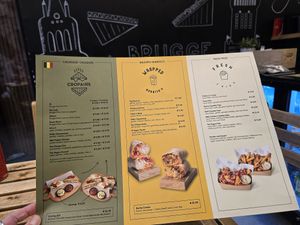 Menu - 3 categories at Cropains in Bruges