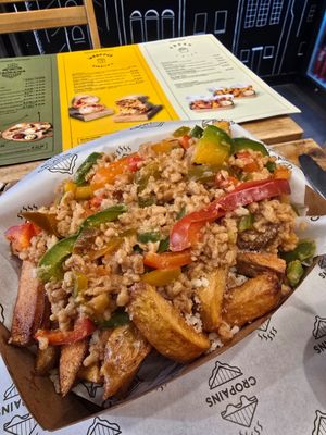 Loaded fries at Cropains in Bruges