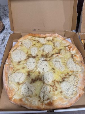 White pizza at Pat D's Pizza in Howell