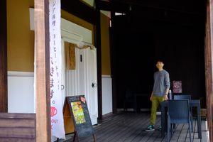 They had an outdoor table as well as indoor seating. at Jumonji Cafe 十文字カフェ in Kuroishi