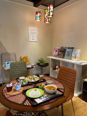 The table we sat at at Jumonji Cafe 十文字カフェ in Kuroishi