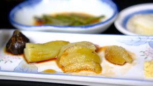 eggplant at Aoni Onsen in Kuroishi