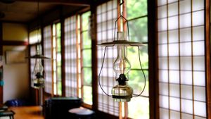 lamp at Aoni Onsen in Kuroishi