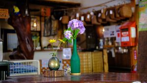 flowers at Aoni Onsen in Kuroishi