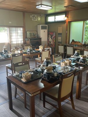 The dining room   at Tabinoyado Saikawa in Kuroishi