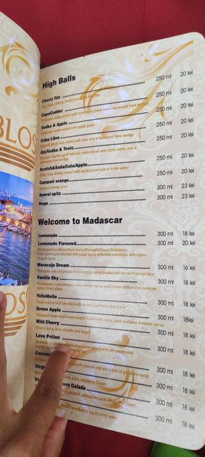 Menu 7 at Byblos in Constanta