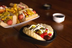 vegan bau at Hot Mamma's Dog in Glyfada