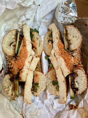 Vegan Bahn Mi  at Everything Bagels in Durham