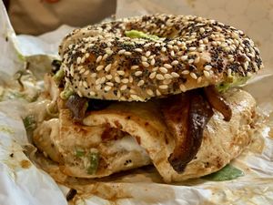 Lebanese spiced tofu  at Everything Bagels in Durham