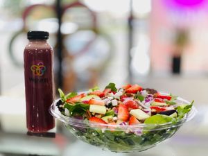 Strawberry Pecan Salad  at Vegunti in Morganville