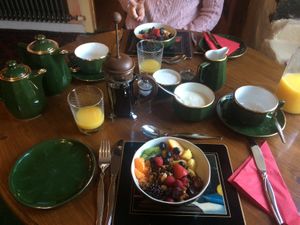 vegan breakfast with unlimited coffee/tea at Clachamish House Vegetarian B&B in Isle Of Skye
