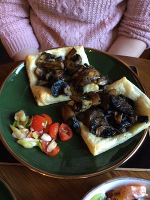vegan mushroom pastries at Clachamish House Vegetarian B&B in Isle Of Skye