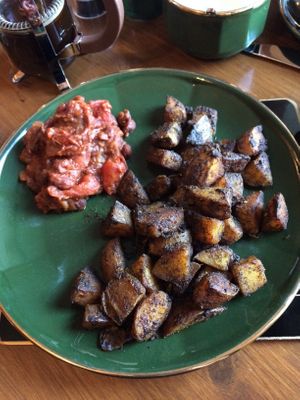 bean stew with potatoes vegan at Clachamish House Vegetarian B&B in Isle Of Skye