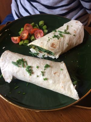 vegan breakfast burrito at Clachamish House Vegetarian B&B in Isle Of Skye
