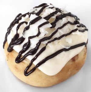 Almond Joy! Almond Frosting, Coconut & Chocolate Sauce! at Cinnaholic in Birmingham