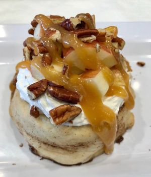 Spiced Apple Cider Frosting, Fresh Apples, Pecans, and Caramel Sauce! at Cinnaholic in Birmingham
