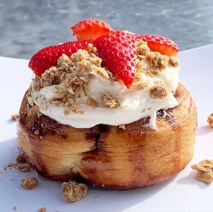 Strawberry Cheesecake!  at Cinnaholic in Birmingham