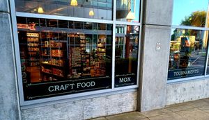 Windows at Mox Boarding House in Portland