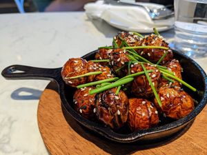 Korean glazed potatoes at Mox Boarding House in Portland