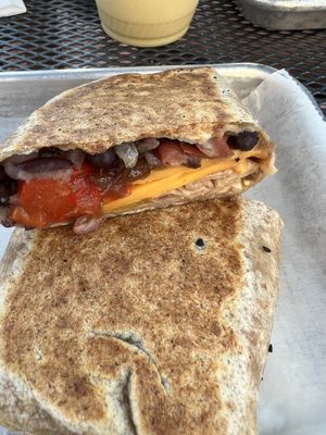 breakfast burrito w no egg and vegan cheese  at Heirloom Market at Comstock Ferre in Wethersfield