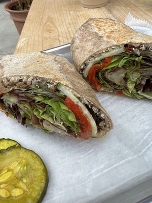 veg wrap   at Heirloom Market at Comstock Ferre in Wethersfield