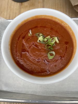 tomato soup   at Heirloom Market at Comstock Ferre in Wethersfield