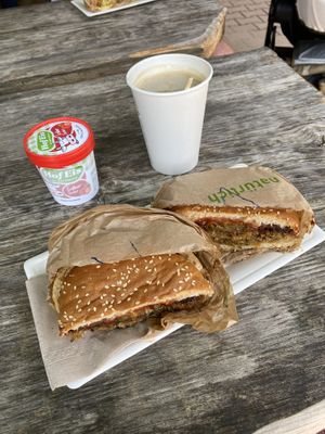 Vegan Burger, Coffee and Sorbet at Bistro Bärenblick in Bad Rippoldsau Schapbach