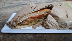 Vegan burger at Bistro Bärenblick in Bad Rippoldsau Schapbach