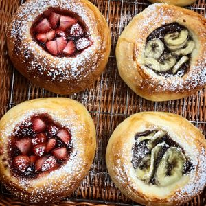 Amazing filled Danishes 

V  at The Idle Bakery & Cafe in Bradford