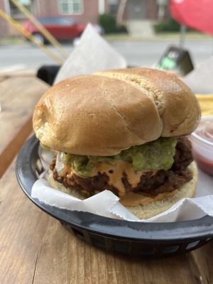 Burger  at Pepitas Vegan Taqueria in Denton