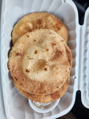 Sopapillas at Pepitas Vegan Taqueria in Denton