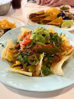 Small nachos  at Pepitas Vegan Taqueria in Denton