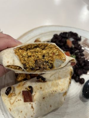Breakfast burrito  at Pepitas Vegan Taqueria in Denton