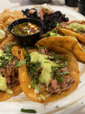 Tacos (jackfruit )  at Pepitas Vegan Taqueria in Denton