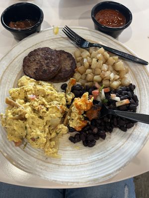 Breakfast - Migas  at Pepitas Vegan Taqueria in Denton