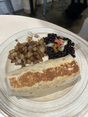 Breakfast burrito  at Pepitas Vegan Taqueria in Denton