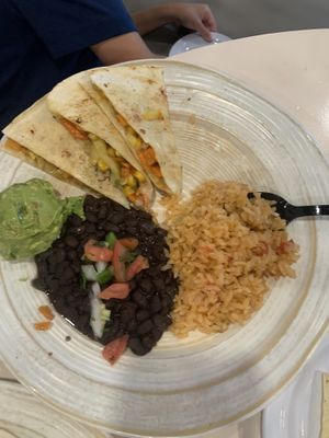 Veggie quesadillas had a good flavor    at Pepitas Vegan Taqueria in Denton