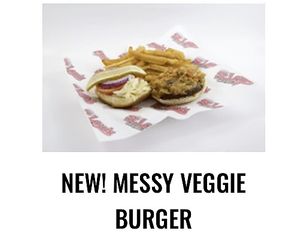 Messy Veggie Burger at St. Louis Bar & Grill in Dieppe